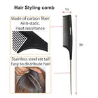 Clamp Hair Brush Straightener Detangler Comb Smoothing Nylon Bristle Double Sided Straightening Air Vented Flat Hair Styling Tool for Wet,Dry,Thick,Long Hair