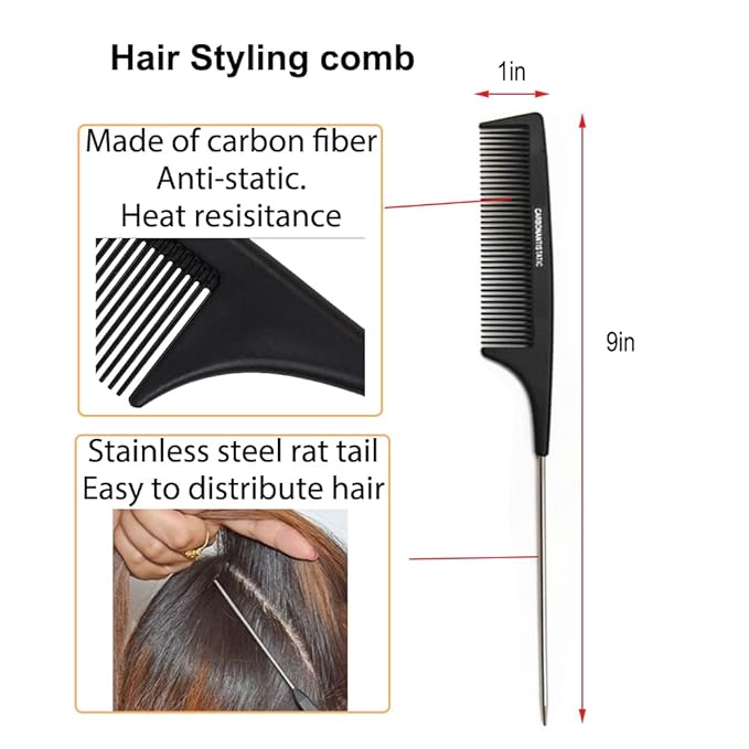 Clamp Hair Brush Straightener Detangler Comb Smoothing Nylon Bristle Double Sided Straightening Air Vented Flat Hair Styling Tool for Wet,Dry,Thick,Long Hair