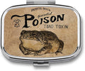 Metal 2 Compartment Pill Organizer Travel Friendly Portable Compact Pill Box by Choosetheproductsyoulike