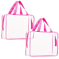2Pcs Crystal Clear PVC Travel Toiletry Bag Kit by ROYBENS