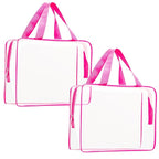 2Pcs Crystal Clear PVC Travel Toiletry Bag Kit by ROYBENS