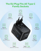 MOMAX Mini Universal Travel Adapter, GaN 70W International Power Adapter - Image 6