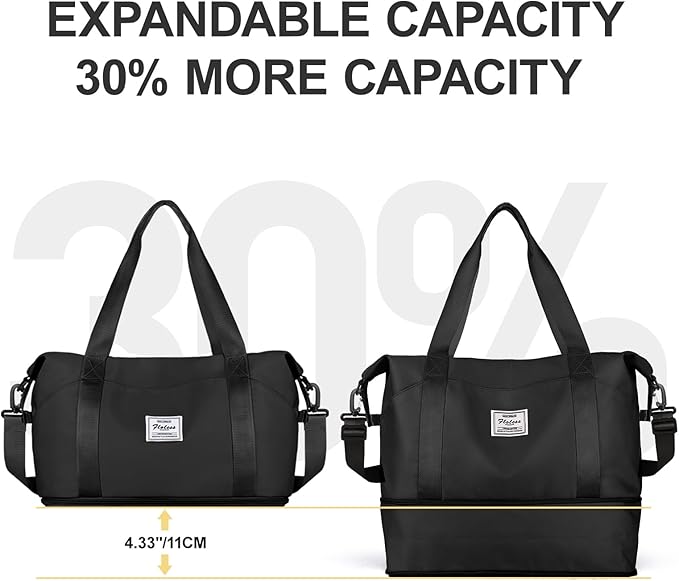 Travel Duffel Bag, Sports Tote Gym Bag, Shoulder Weekender Overnight Bag - Image 5