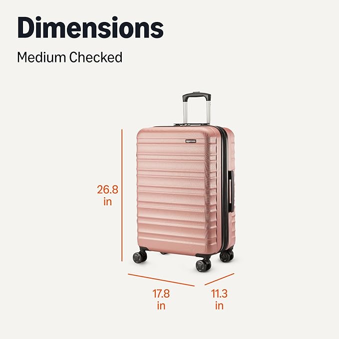 Amazon Basics 26" Hardside Medium Checked Luggage, Hardshell Suitcase - Image 6