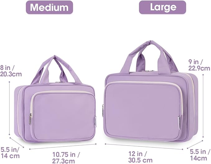 Travel Toiletry Bag for Women Large Hanging Makeup Bag Organizer Toiletries Bag - Image 2