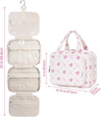 Narwey Hanging Toiletry Bag for Women Travel Makeup Bag Organizer Toiletries - Image 7