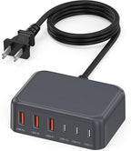 USB C Charger Block, 100W GaN 6 Port PD USB C QC USB A Wall Charger Adapter by BOVICAS