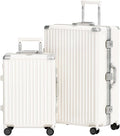 AnyZip Luggage Sets 2 Piece Aluminum Frame Carry On and Checked Suitcase PC ABS by YourBestTravelChoice