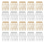 20Packs Silver and Golden 5 Teeth Small Hair Side Combs,Plain Blank Crafting DIY Slide Combs,Small Tiny Hair Side Combs,Bridal Wedding Veil Combs for Fine Hair,Styling Tools and Appliances,Hair Combs