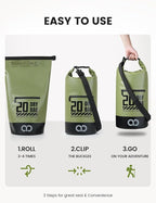 Lamicall Dry Bag Waterproof Backpack - 5L/10L/20L/30L/40L Roll Top Waterproof - Image 6