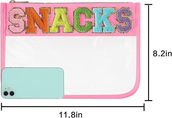 DYSHAYEN Chenille Letter Clear Zipper Pouch - Image 4