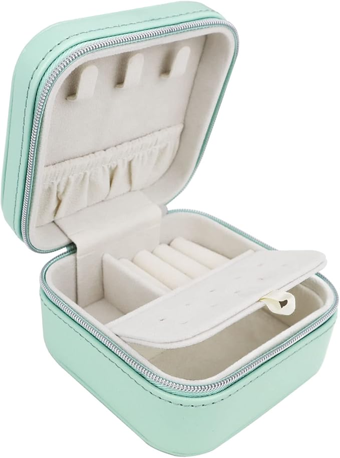PU Leather Travel Small Portable Mini Travel Jewelry Organizer by BareTulip