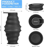 Nefeeko Collapsible Water Bottle, 17oz Reuseable BPA Free Silicone Foldable - Image 2