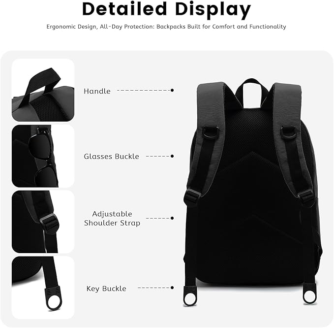 Lanola Basic Multi-Pocket Multipurpose Backpack Classical Water Resistant - Image 5