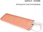 Silicone Heat Resistant Travel Mat Pouch for Straighteners, Curling Wands, Flat Irons and Hair Styling Tools