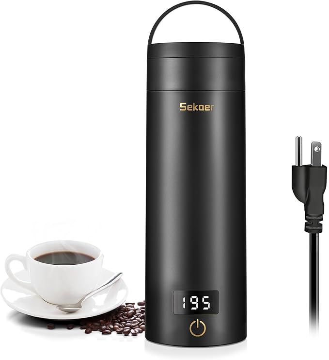Sekaer Travel Electric Tea Kettle Portable Small Mini Coffee Kettle, by LifeCreator