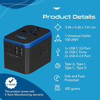 Ceptics 70W World International Travel Plug Adapter - Image 4