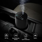 Waterless Essential Oil Diffuser Aromatherapy Scent Diffusers for Home Large Room, Bedroom, Car, Office, Desk, Battery Operated Mini Portable Air Freshener (Black)