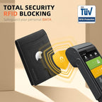 RUNBOX AirTag-Wallet-Mens-Slim-RFID Blocking Wallets Leather - Image 4