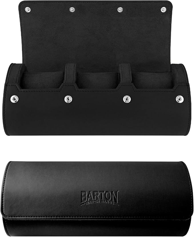 Barton Leather Watch Roll for 3 Watches | Convenient Organizer Case for Travel by BartonWatchBands