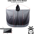 Rain Poncho Jacket Coat Hooded Zipper Style - Image 2