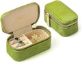 Small Travel Jewelry Case, Mini Tiny Plush Velvet Jewelry Box by TAIMY