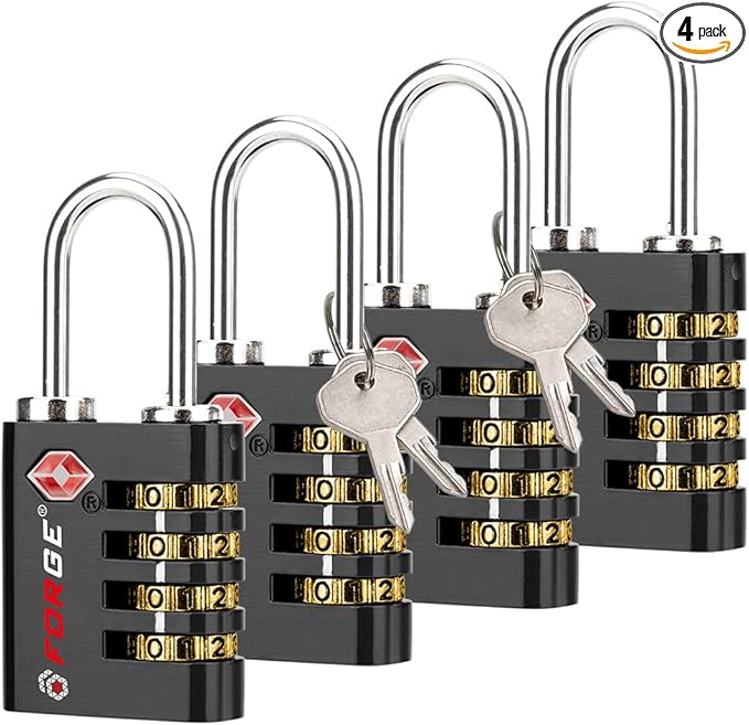 Forge Dual-Opening: Key or Combination Access Lock, TSA Approved Locks by Forge