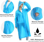 Opret 2 Pack Raincoats for Adults Reusable, EVA Rain Ponchos Lightweight Rain - Image 3