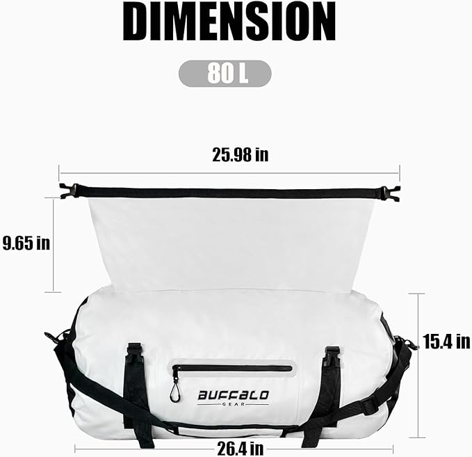 Buffalo Gear Waterproof Duffle Bag 40L 60L 80L Roll-top Dry Bag Heavy Duty - Image 6