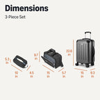Amazon Basics 3-Piece Luggage Set, Including Carry-On Luggage, and 10" Compact - Image 6