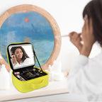 Travel Makeup Bag with LED Mirror Travel Makeup Organizer with 3 Lighted - Image 9