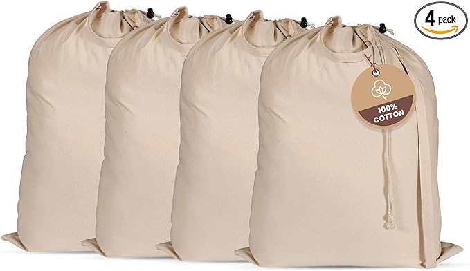 LFH Home Large Premium 100% Cotton Canvas Laundry Bag by LFHHomePrivateLimited