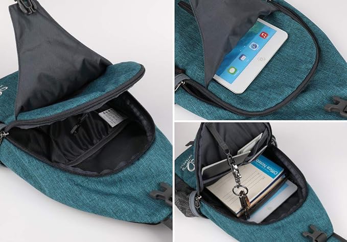 WATERFLY Crossbody Sling Backpack Sling Bag Travel Hiking Chest Bag Daypack - Image 3