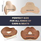 Coverado Car Seat Cushion and Lumbar Support Pillow, Memory Foam Ergonomic Back - Image 6