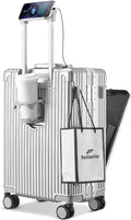 feilario 20in Aluminium Frame PC Hard Shell Spinner Wheels Luggage, Built-In by feilario
