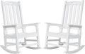 Psilvam Oversized Outdoor Rocking Chair Set of 2, Porch Rocker by PsilvamGardenFurniture