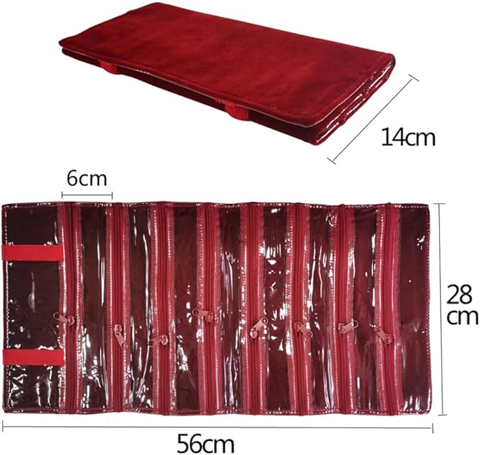 Travel Jewelry Roll Bag Portable Organizer Pouch - Image 3
