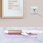 Silicone Heat Resistant Travel Mat for Hair Iron (1 Pack, Pink Mauve, 11 x 5.3 inches)