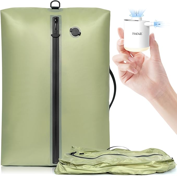 BAGAIL TPU Vacuum Bag for Travel, Reusable Compression Bag by BAGAIL