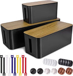 3 Pack Cable Management Box by Tuwechen