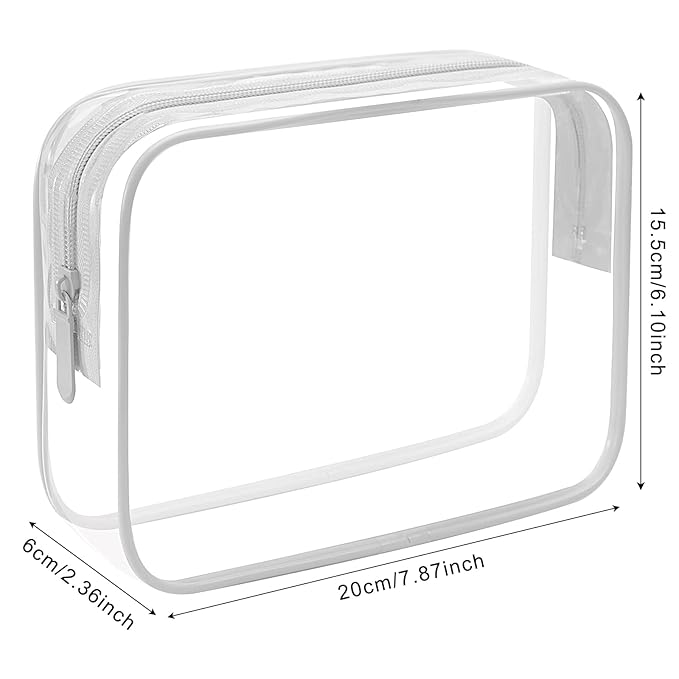 Lermende 2pcs Clear Toiletry Bag TSA Approved Travel Bag, Carry On - Image 2