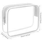 Lermende 2pcs Clear Toiletry Bag TSA Approved Travel Bag, Carry On - Image 2