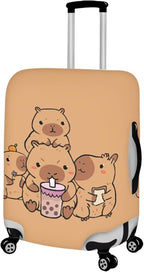 Milk Tea Capybara Luggage Cover Fit 18-21 Inch Universal Thickness Suitcase - Image 2