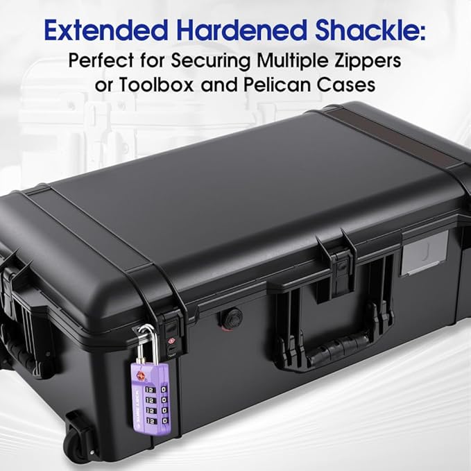 SURE LOCK TSA-Approved 4-Digit Resettable Combination Luggage Lock - Image 8