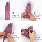 TakeToday Collapsible Water Bottles 32oz, Foldable Travel Water Bottle - Image 7