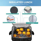 iknoe Insulated Lunch Bag, Foldable 8.5L Cooler Bag - Image 6