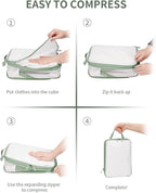 ECOHUB 6 Set Compression Packing Cubes, Lightweight Vacation Travel Essentials - Image 6