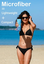 2 Pack Microfiber Lightweight Beach Towel Sand Free Quick Dry Absorbent Thin - Image 2