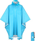 ANYOO Hooded Rain Poncho for Adults Waterproof Lightweight Rain Coat for Men by Anyoo