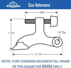 HOMOTEK 24 Pack Hinge Pin Black Door Stopper, Adjustable Deluxe Heavy Duty Door - Image 3